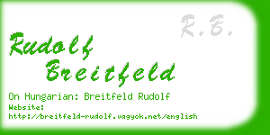 rudolf breitfeld business card